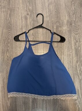 Sleek Royal Blue Strappy Tank Top